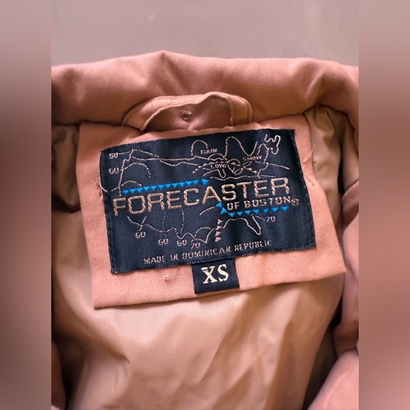 Jacket Coat by FORECASTER of Boston size XS beige pocket without hat full zipper - Picture 2 of 13